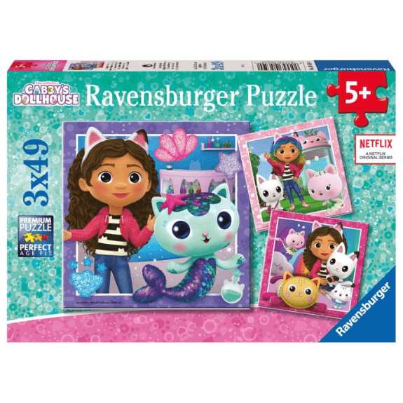 Ravensburger: Gabby's Dollhouse 3x 49 Piece Jigsaw Puzzle 4005556056590