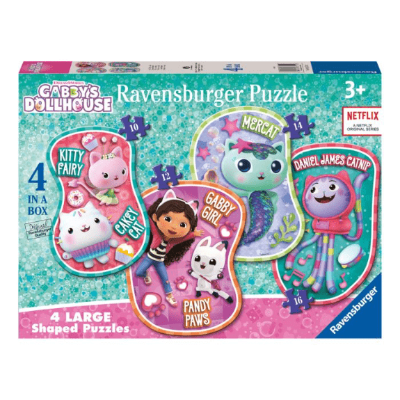 Ravensburger: Gabby's Dollhouse 4 in a Box Jigsaw Puzzle 4005556031702