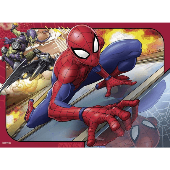 Ravensburger: Marvel Spider-Man 4 in a Box Jigsaw Puzzle 400555609156