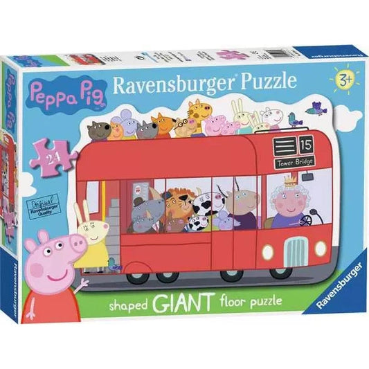 Ravensburger - Peppa Pig London Bus Giant Floor Puzzle - 24 Pieces Puzzle 4005556055302