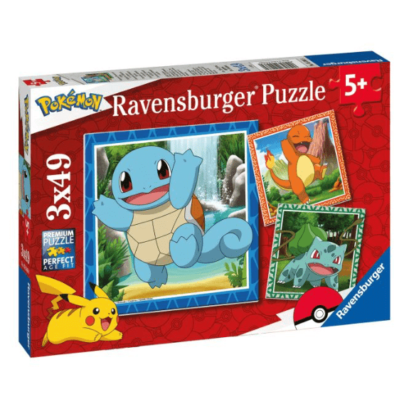 Ravensburger: Pokemon 3x 49 Piece Jigsaw Puzzle 4005556055869