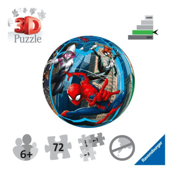 Ravensburger: Spiderman 72 Piece 3D Puzzle Ball 4005556115631