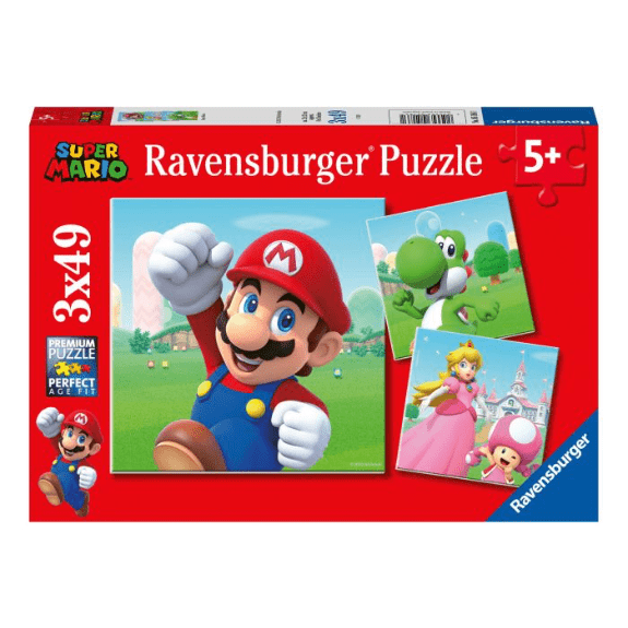 Ravensburger: Super Mario 3x 49 Piece Jigsaw Puzzle 4005556051861