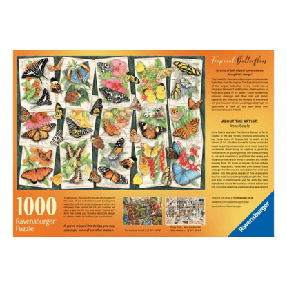 Ravensburger - Tropical Butterflies - 1000 Piece Jigsaw Puzzle 4005556176243