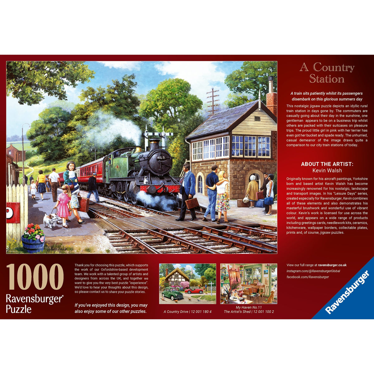 Ravensburger 1000 Piece Jigsaw Puzzle Country Railway Station Vintage Countryside Scene 4005555011798