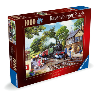 Ravensburger 1000 Piece Jigsaw Puzzle Country Railway Station Vintage Countryside Scene 4005555011798