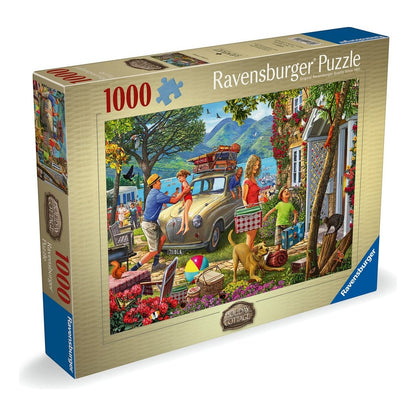 Ravensburger 1000 Piece Jigsaw Puzzle Holiday Cottage Nostalgic Sunshine Family Scene 4005555017219
