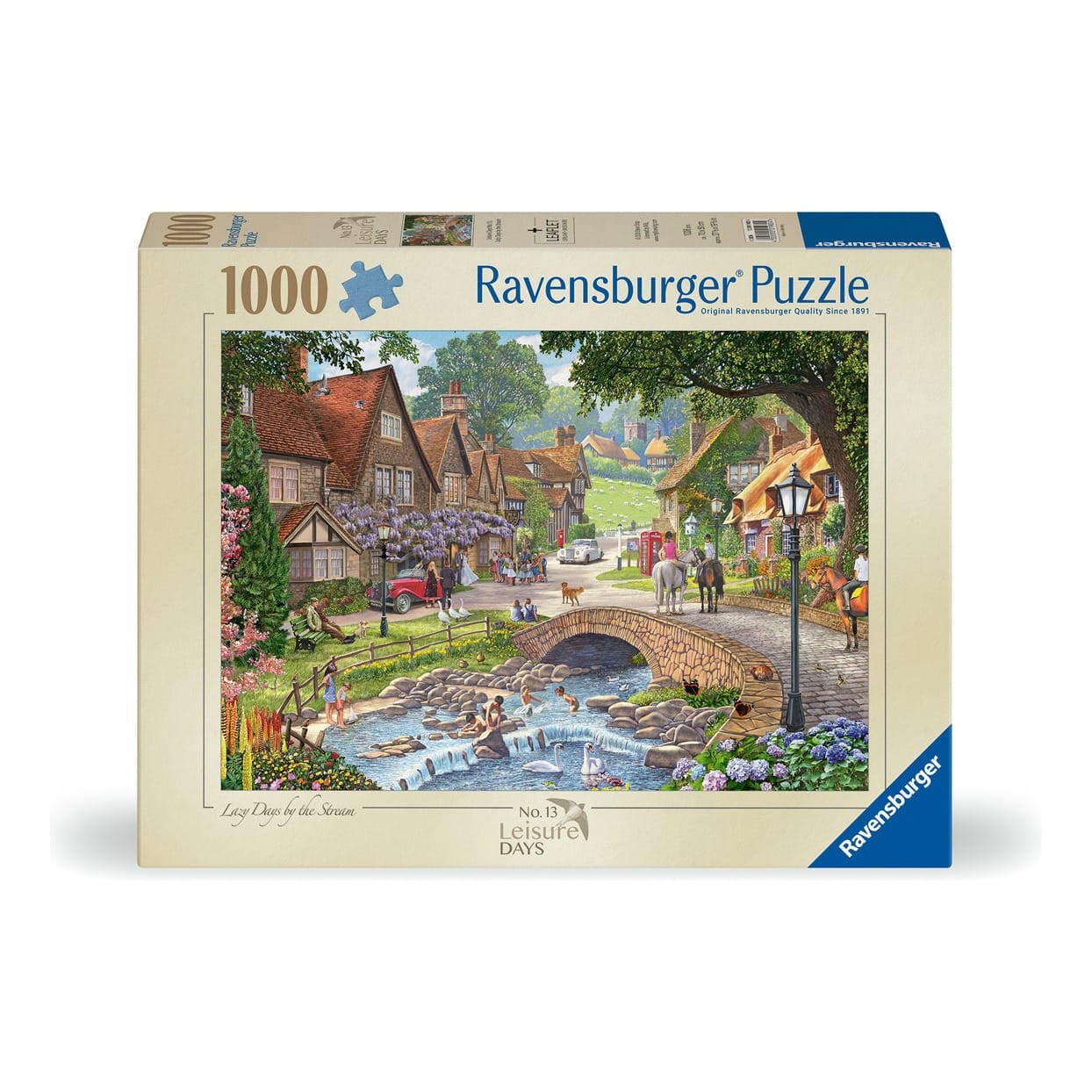 Ravensburger 1000 Piece Jigsaw Puzzle Leisure Days No 13 By The Stream Countryside Scene 4005555019824