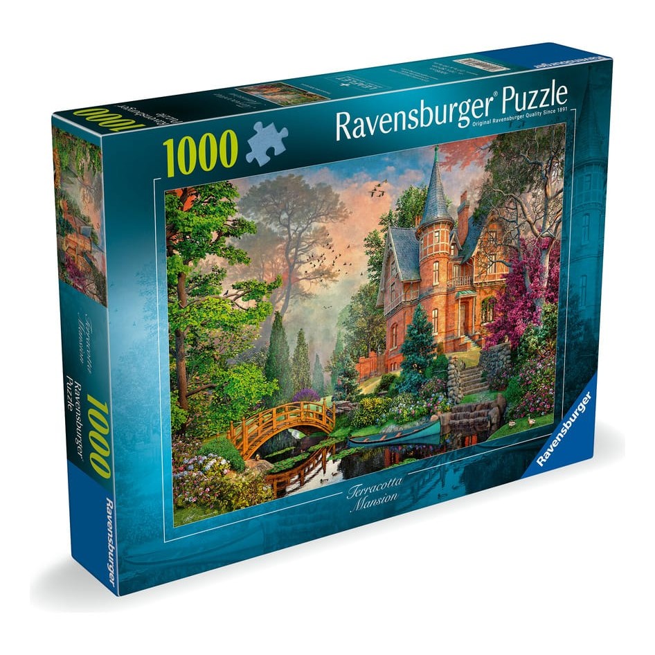 Ravensburger 1000 Piece Jigsaw Puzzle Terracotta Mansion By Dominic Davidson Elegant Countryside Architecture 4005555017172