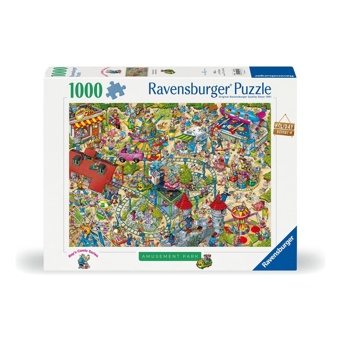 Ravensburger 1000 Piece Jigsaw Puzzle The Amusement Park Holiday Resort No 4 Ray's Comic Series 4005555011651