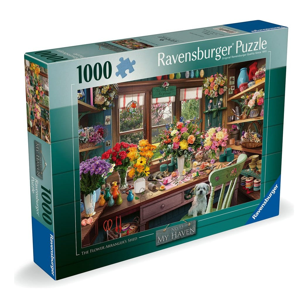 Ravensburger 1000 Piece Jigsaw Puzzle The Flower Arranger's Shed My Haven No 13 Steve Reed 4005555017226