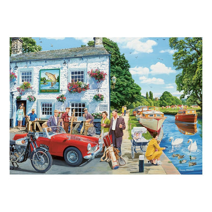 Ravensburger 1000 Piece Jigsaw Puzzle The One That Got Away Country Pub Towpath Scene With Ducks 4005555011743