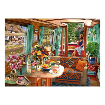 Ravensburger 1000 Piece Jigsaw Puzzle View From My Window No 1 Canal Boat Calm Waterway Scene 4005555017233