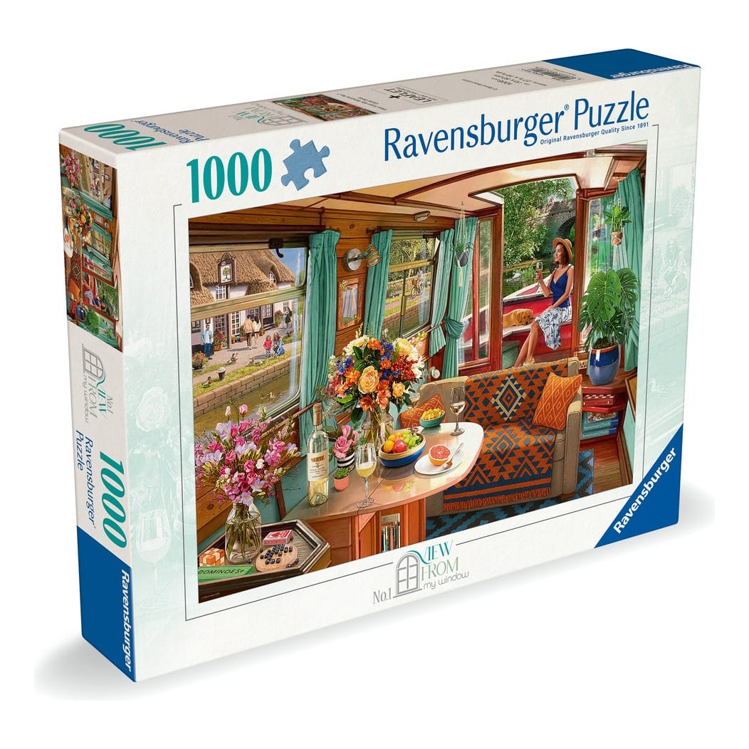 Ravensburger 1000 Piece Jigsaw Puzzle View From My Window No 1 Canal Boat Calm Waterway Scene 4005555017233