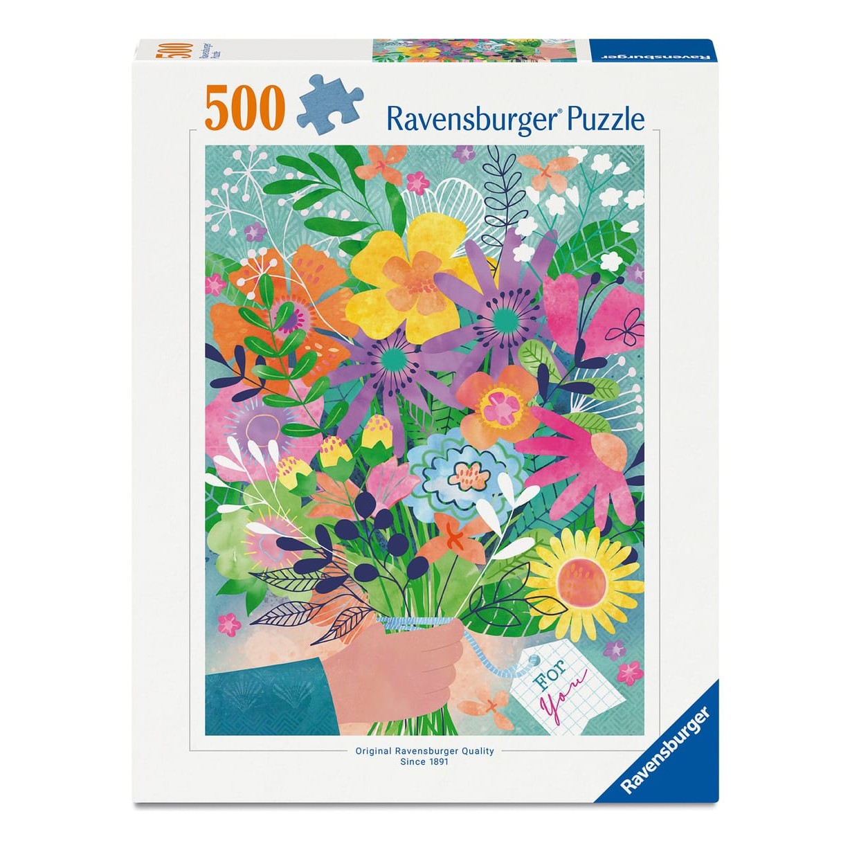 Ravensburger 500 Piece Jigsaw Puzzle Flowers Bouquet For You Floral Garden Colorful Artwork 4005555017950