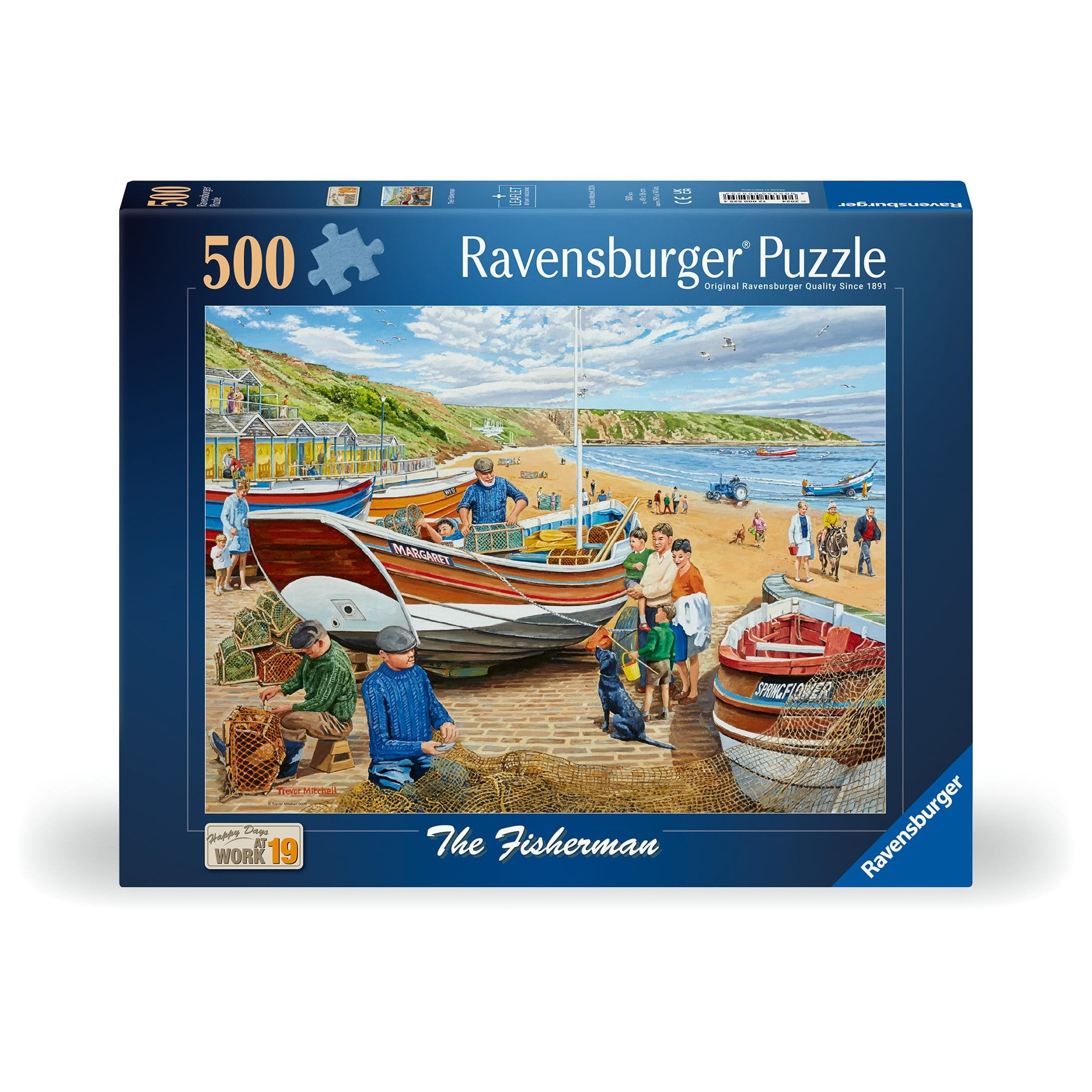 Ravensburger 500 Piece Jigsaw Puzzle Happy Days At Work The Fisherman Beach Filey 4005555005254