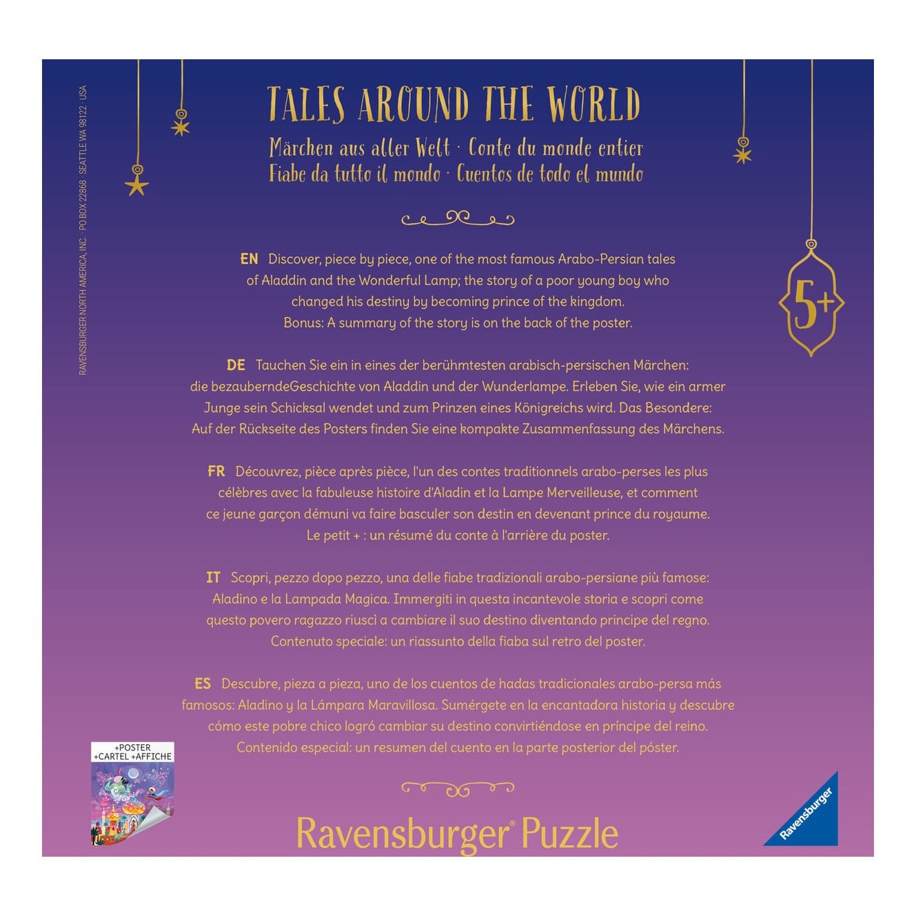 Ravensburger 64 Piece Jigsaw Puzzle Disney Aladdin And The Wonderful Lamp Kids Jigsaw Puzzle 4005555042075