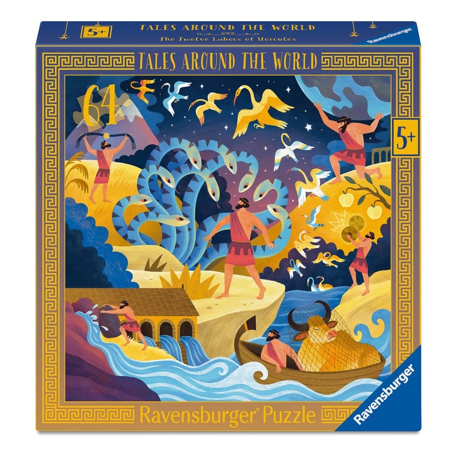 Ravensburger 64 Piece Jigsaw Puzzle Square Hercules Tales Around The World The Twelve Labours Of Hercules Kids 4005555042099