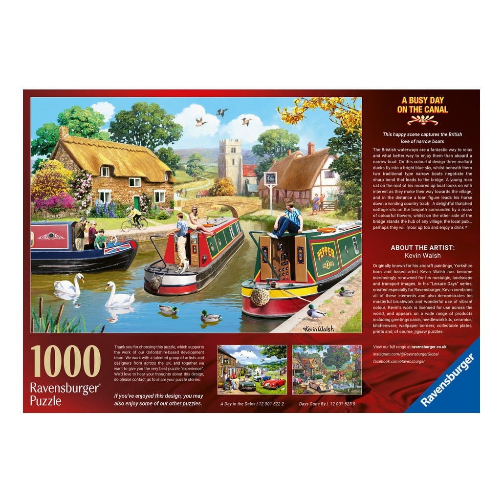 Ravensburger A Busy Day On The Canal 1000pc Jigsaw Puzzle 4005555015215
