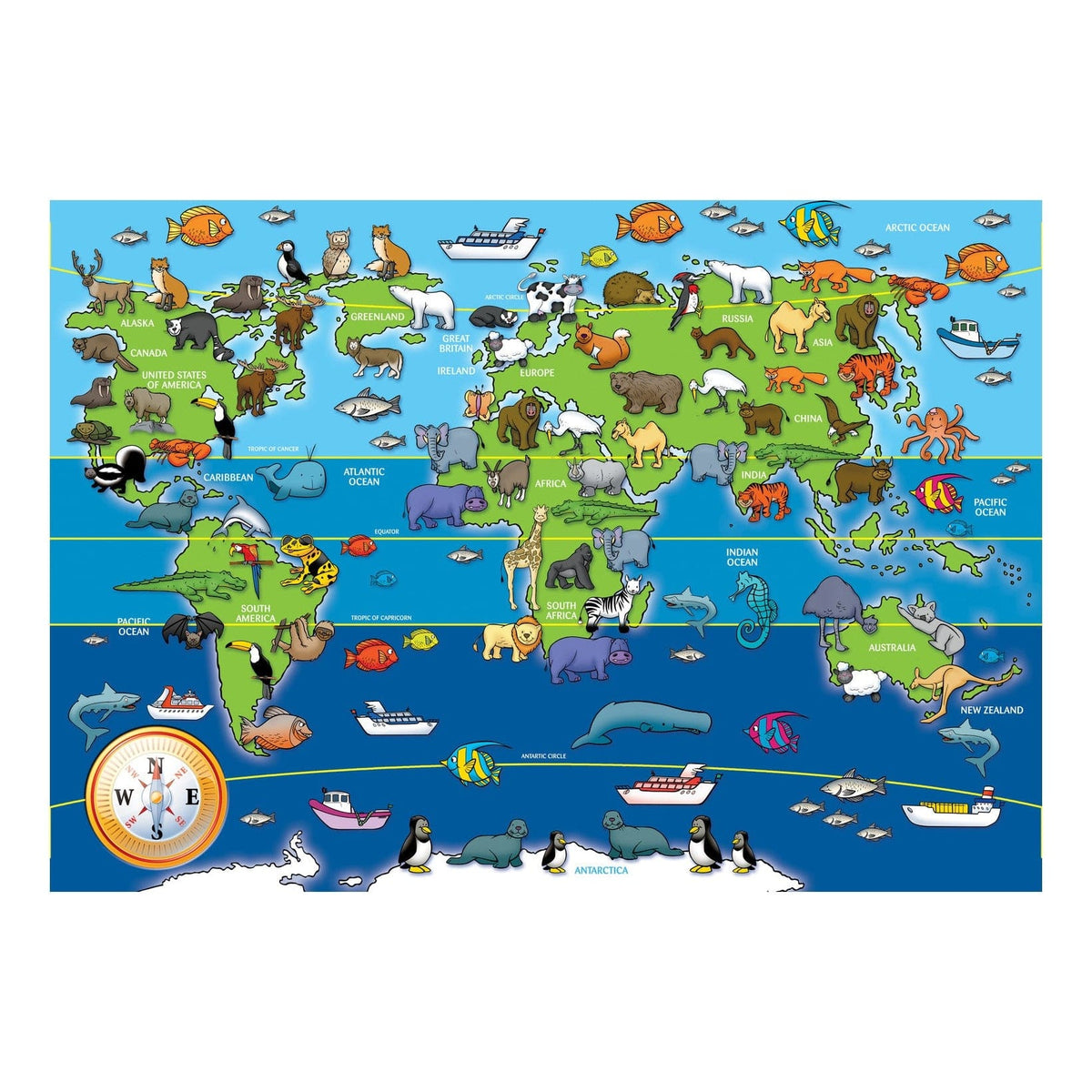 Ravensburger Animals of the World Giant Floor Puzzle 60pc 4005556070725