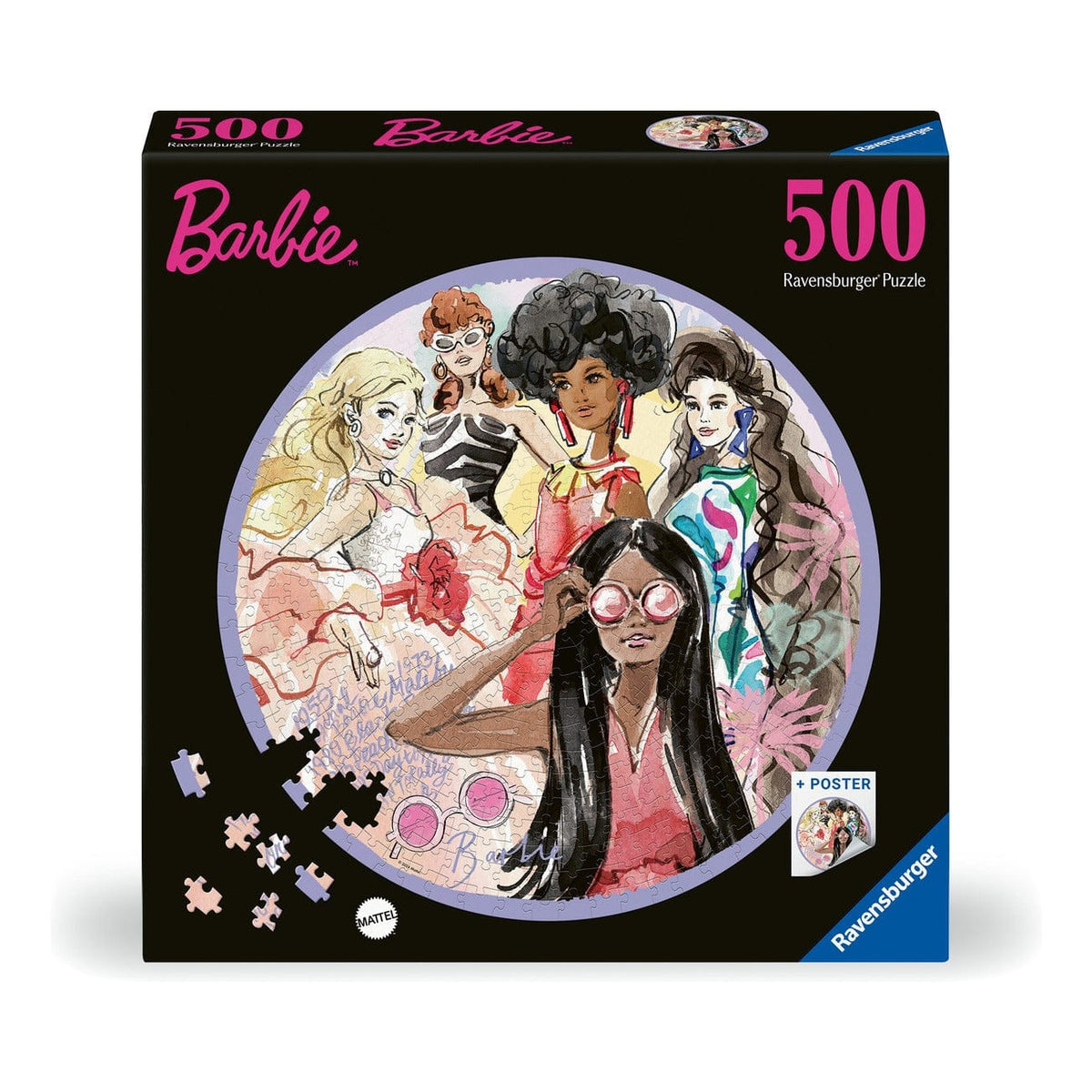 Ravensburger Barbie Circular 500pc Jigsaw Puzzle 4005555014942