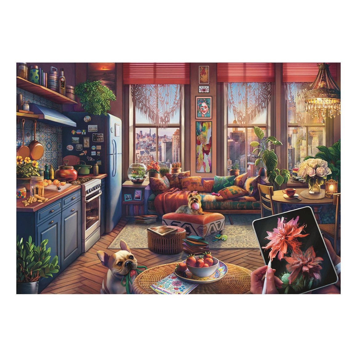 Ravensburger Cozy Boho Studio 500pc Large Format Puzzle