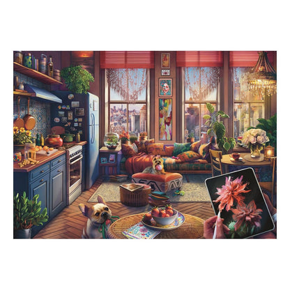 Ravensburger Cozy Boho Studio 500pc Large Format Puzzle