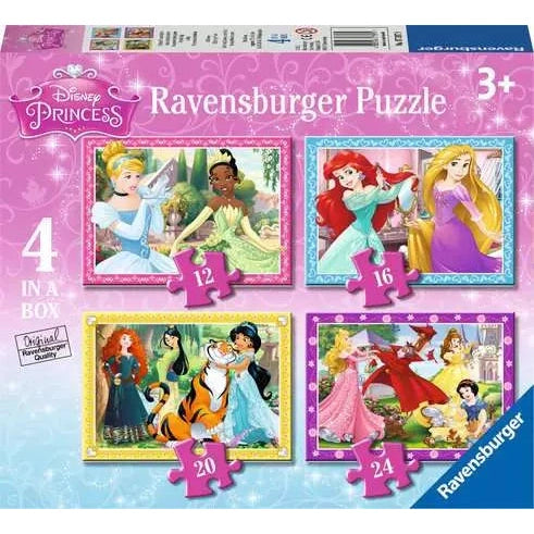 Ravensburger -Disney Princess, 4 in a Box - 12, 16, 20, 24 Pieces Puzzle 4005556073979