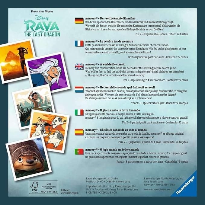 Ravensburger - Disney Raya and the last Dragon Mini Memory 4005556207008