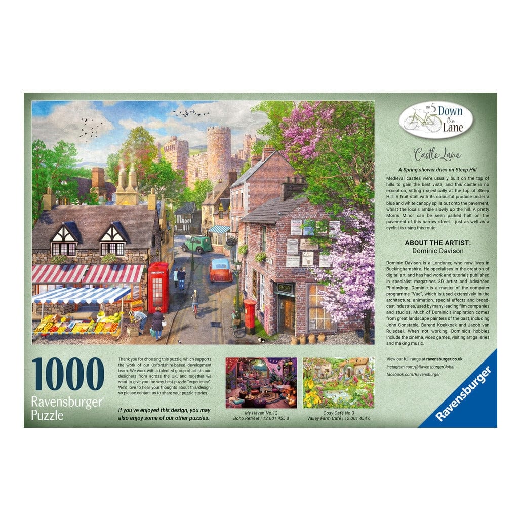 Ravensburger Down The Lane No.5 Castle Lane 1000pc Puzzle 4005555014577