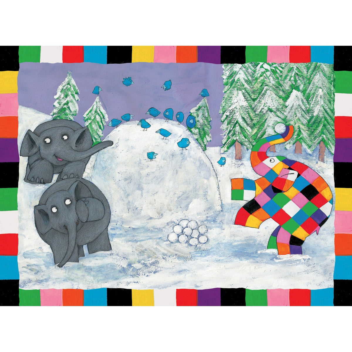 Ravensburger Elmer 4 in a Box Jigsaw Puzzle Set 4 Pieces 4005555040613