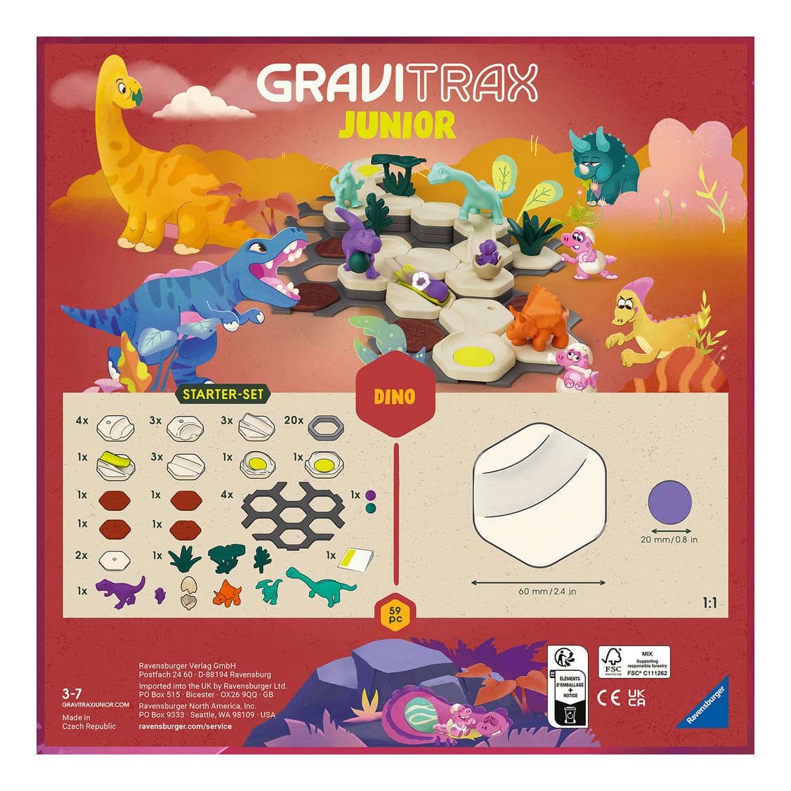 Ravensburger GraviTrax Junior Starter Set Dino Marble Run STEM Building Toy For Ages 6 And Up 4005555200031
