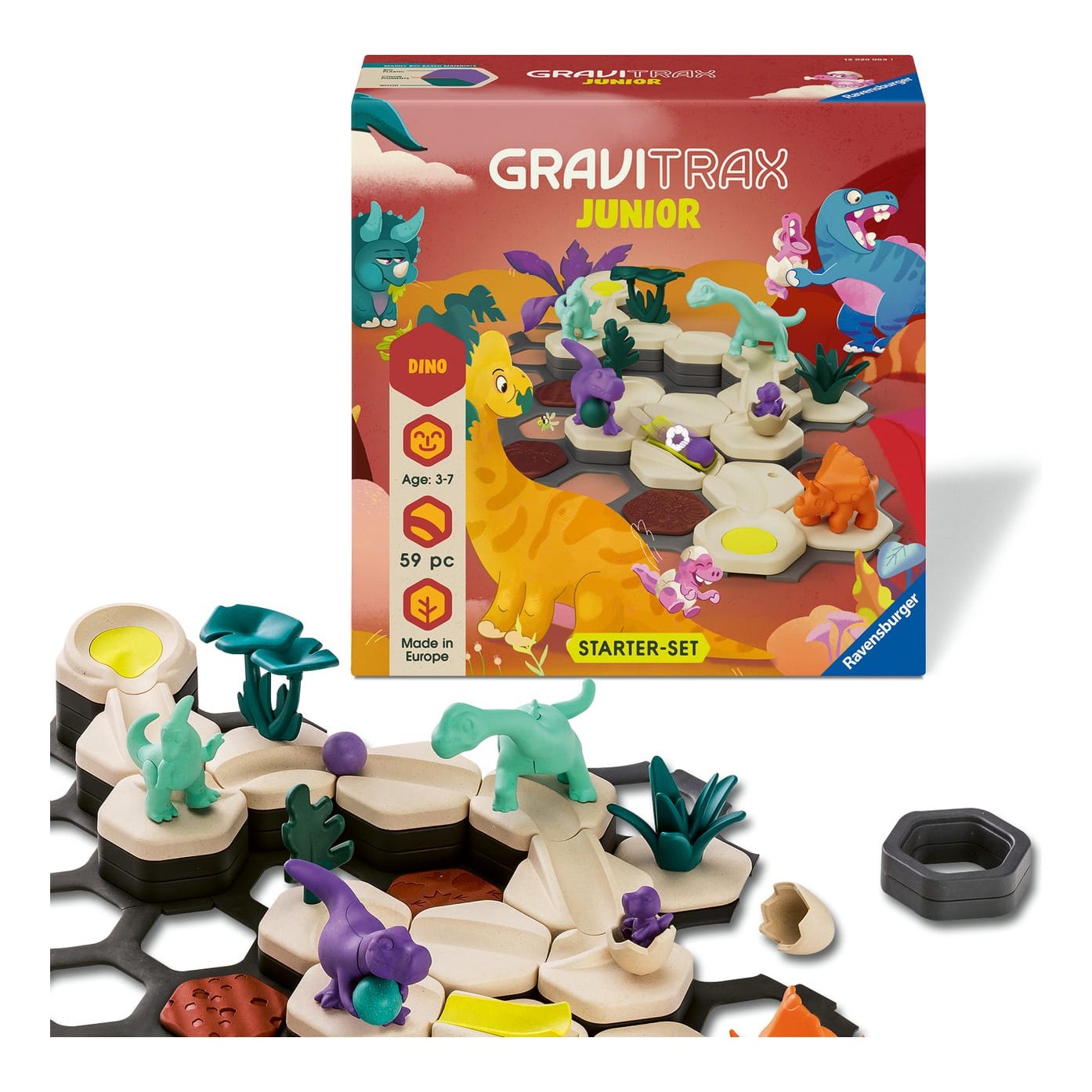 Ravensburger GraviTrax Junior Starter Set Dino Marble Run STEM Building Toy For Ages 6 And Up 4005555200031