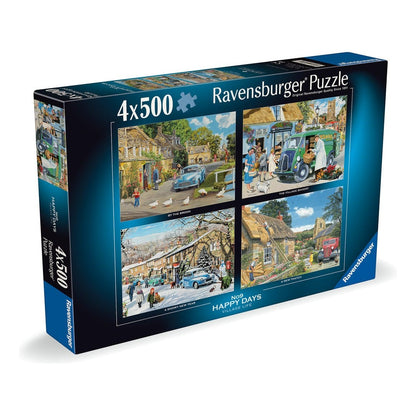 Ravensburger Happy Days No 9 Village Life 4x500pc Jigsaw Puzzle