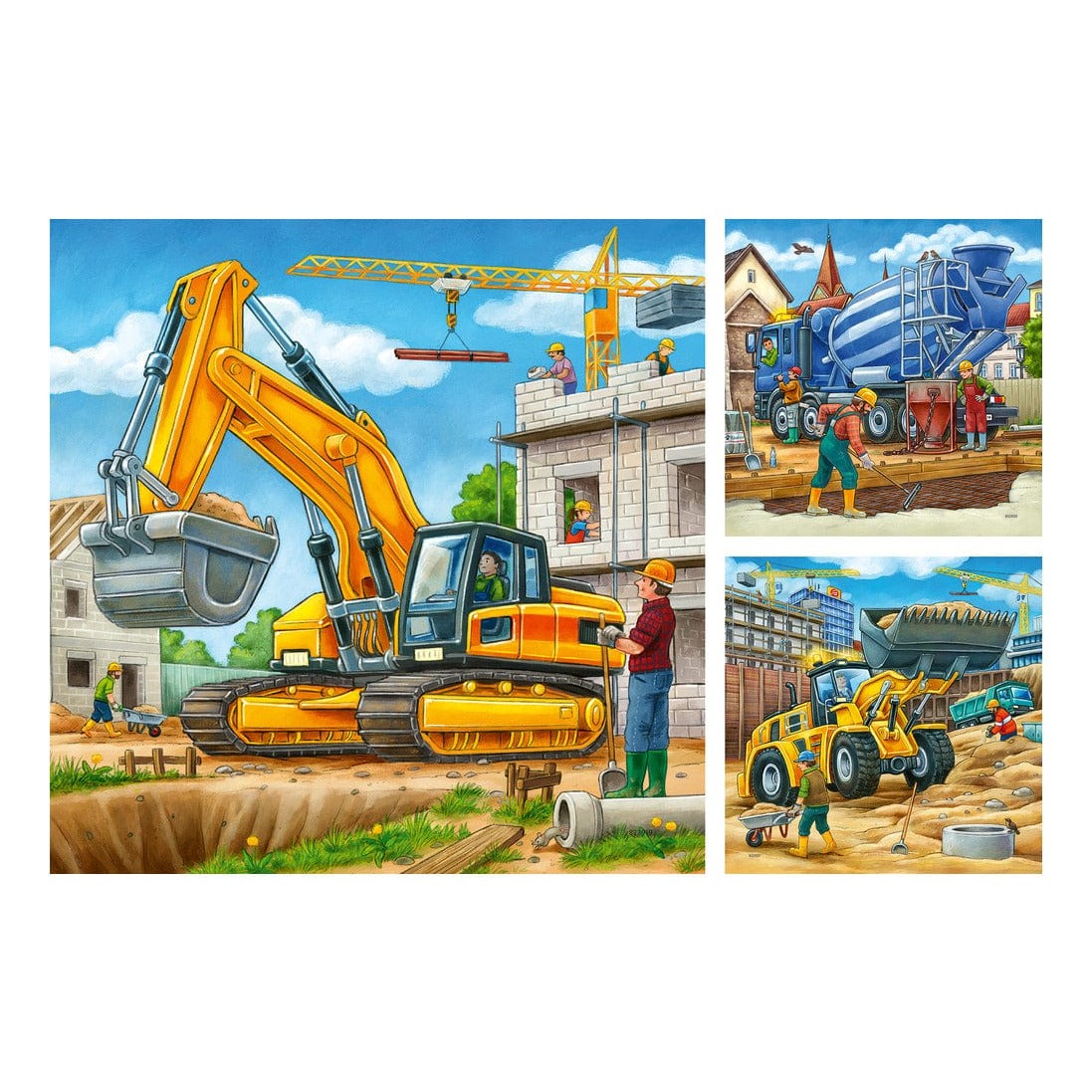 Ravensburger Large Construction Vehicles 3x49 Piece Jigsaw Puzzle