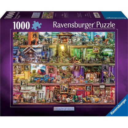Ravensburger Library of Dogs 1000pc Jigsaw Puzzle 4005555012597