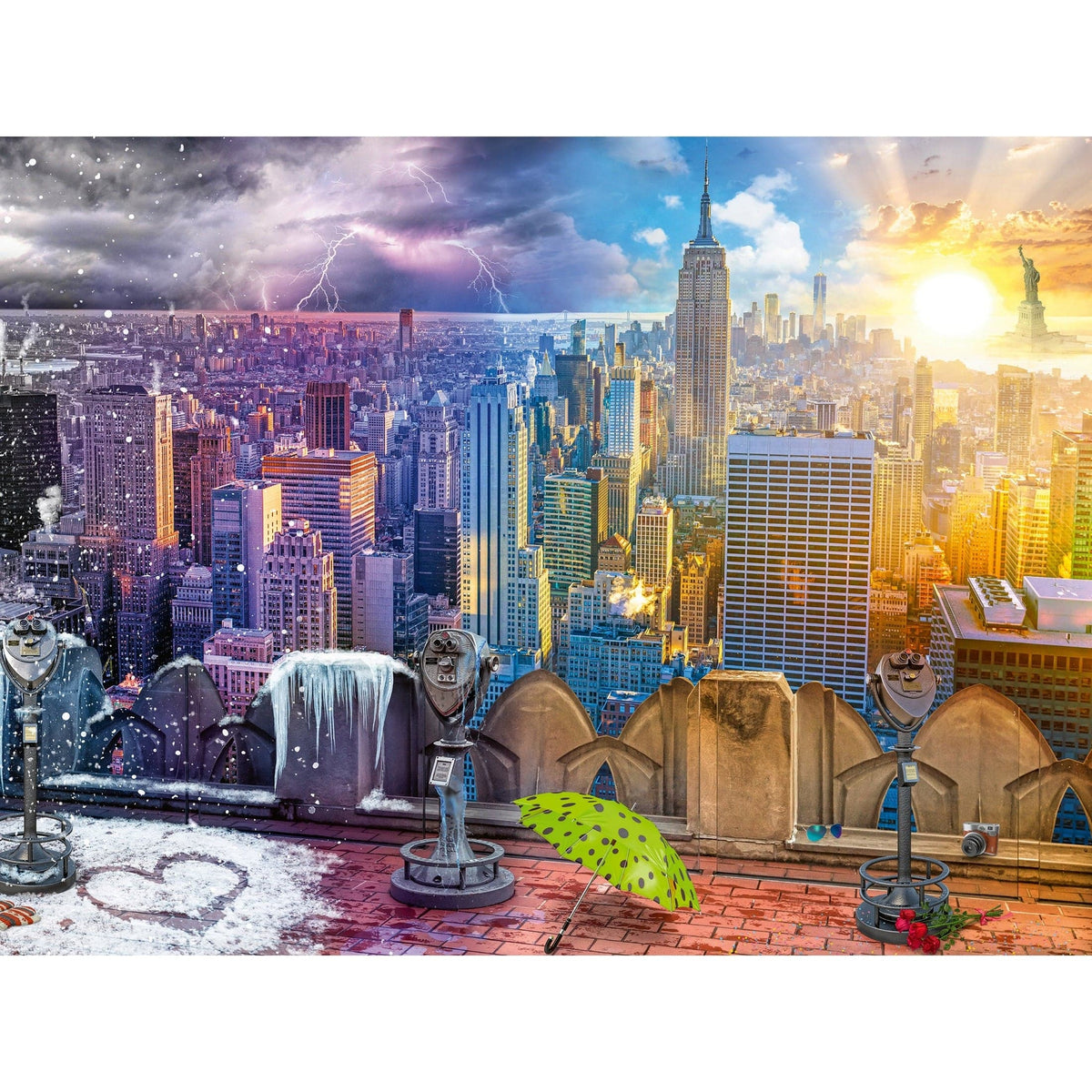 Ravensburger New York Summer and Winter 1500 Piece Jigsaw Puzzle 4005555006985