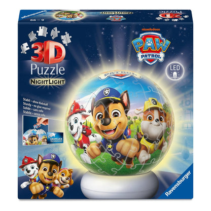 Ravensburger Paw Patrol 72 Piece Jigsaw Puzzle Night Light Ball 3D Collectible Gift 4005555080572