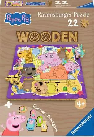 Ravensburger - Peppa Pig, Wooden Puzzle - 22 Pieces Puzzle 4005555040828