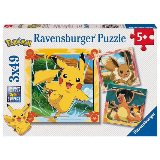 Ravensburger Pokemon 3x49pc Jigsaw Puzzle Set for Kids 4005555040620