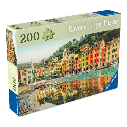 Ravensburger Portofino Italy 200 Piece Jigsaw Puzzle Harbour Scene With Colorful Seaside Villas And Boats 4005555017349
