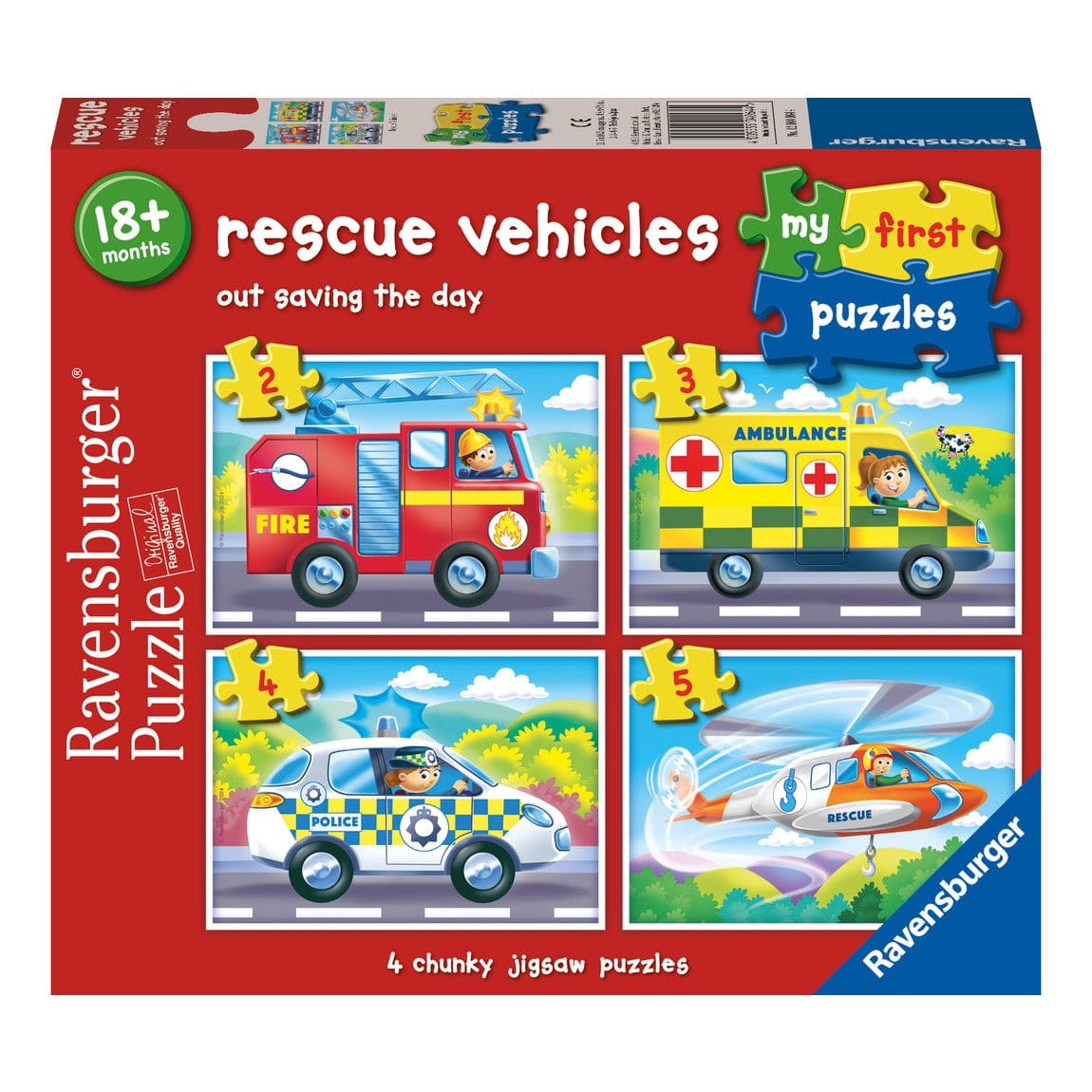 Ravensburger Rescue Vehicles My First Puzzles 2345 Piece Jigsaw Puzzle 4005555040644