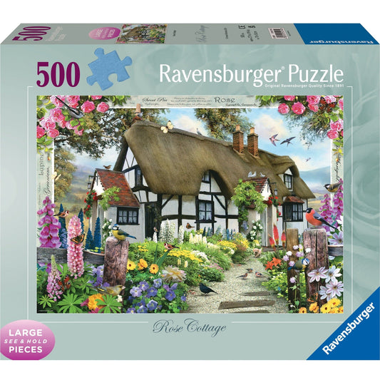 Ravensburger Rose Cottage 500pc Large Format Jigsaw Puzzle 4005555012740