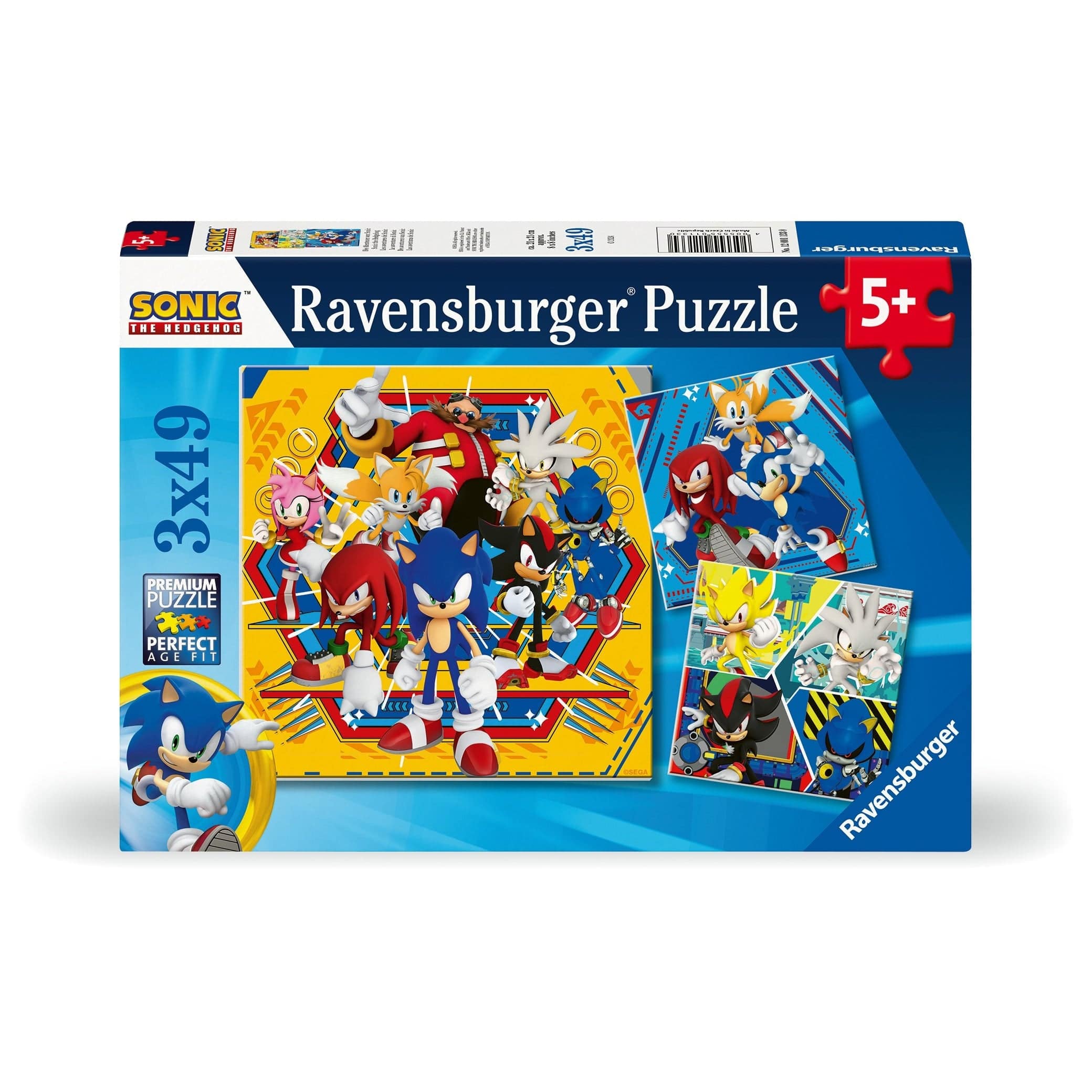 Ravensburger Sonic The Hedgehog 3x49pc Jigsaw Puzzle 4005555011330