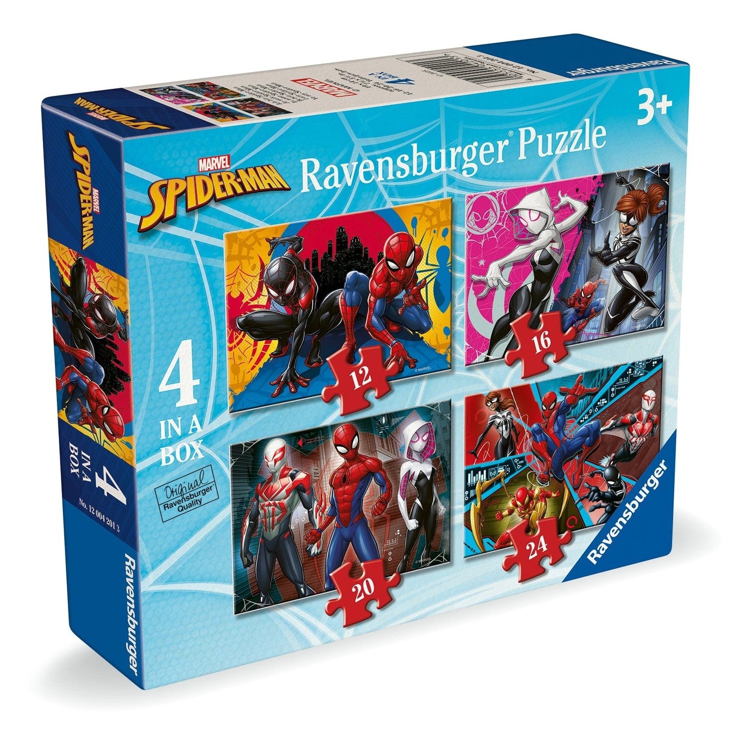 Ravensburger: Spiderman 4 in a Box Memory Game