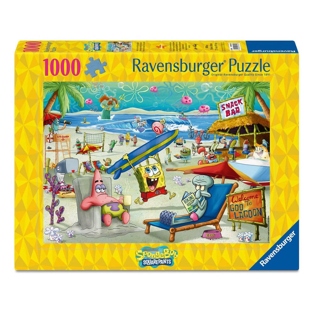 Ravensburger SpongeBob SquarePants 1000 Piece Jigsaw Puzzle Featuring Patrick And Squidward 4005555018223