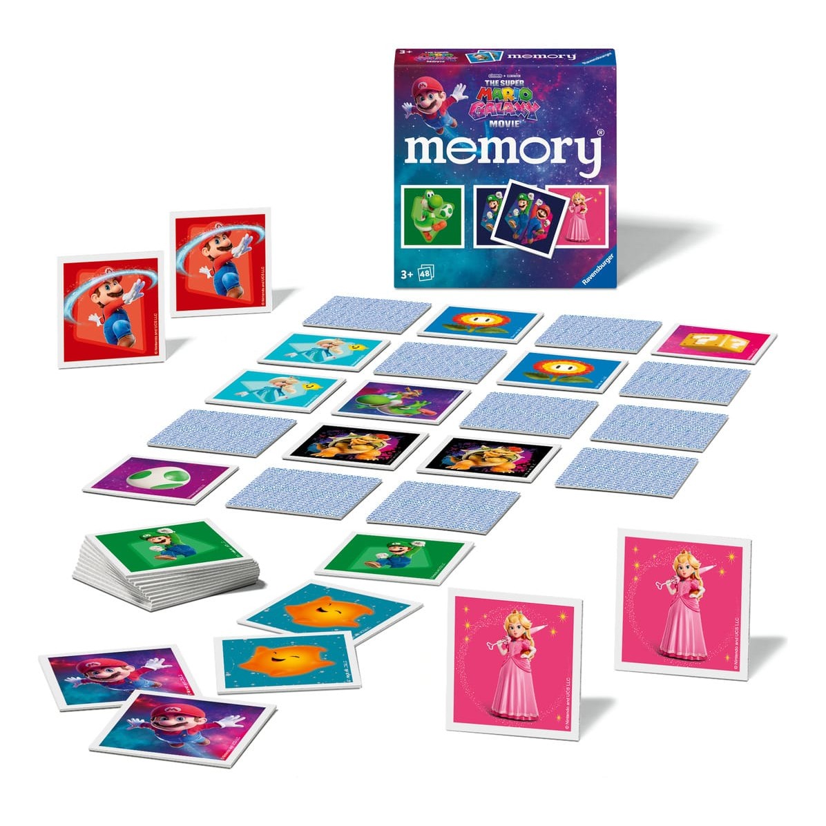 Ravensburger Super Mario Galaxy Mini Memory Card Game For Kids Family Game With Colorful Mario Artwork 4005556251063