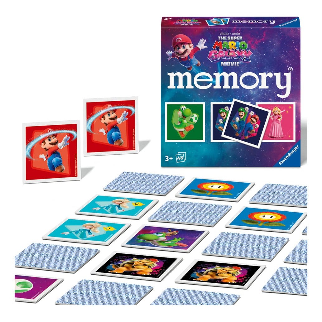 Ravensburger Super Mario Galaxy Mini Memory Card Game For Kids Family Game With Colorful Mario Artwork 4005556251063