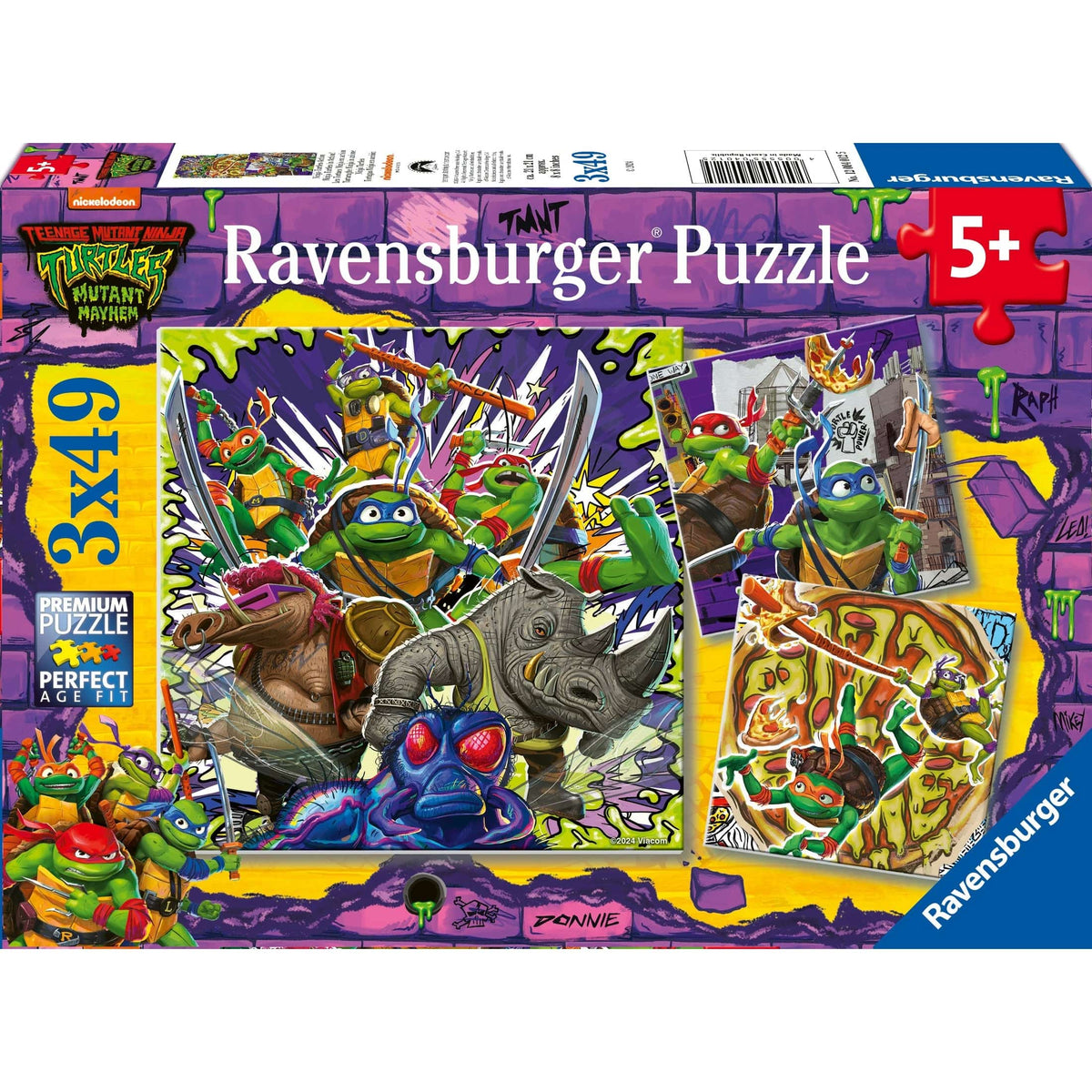 Ravensburger Teenage Mutant Ninja Turtles 3x49pc Jigsaw Puzzle 4005555040125