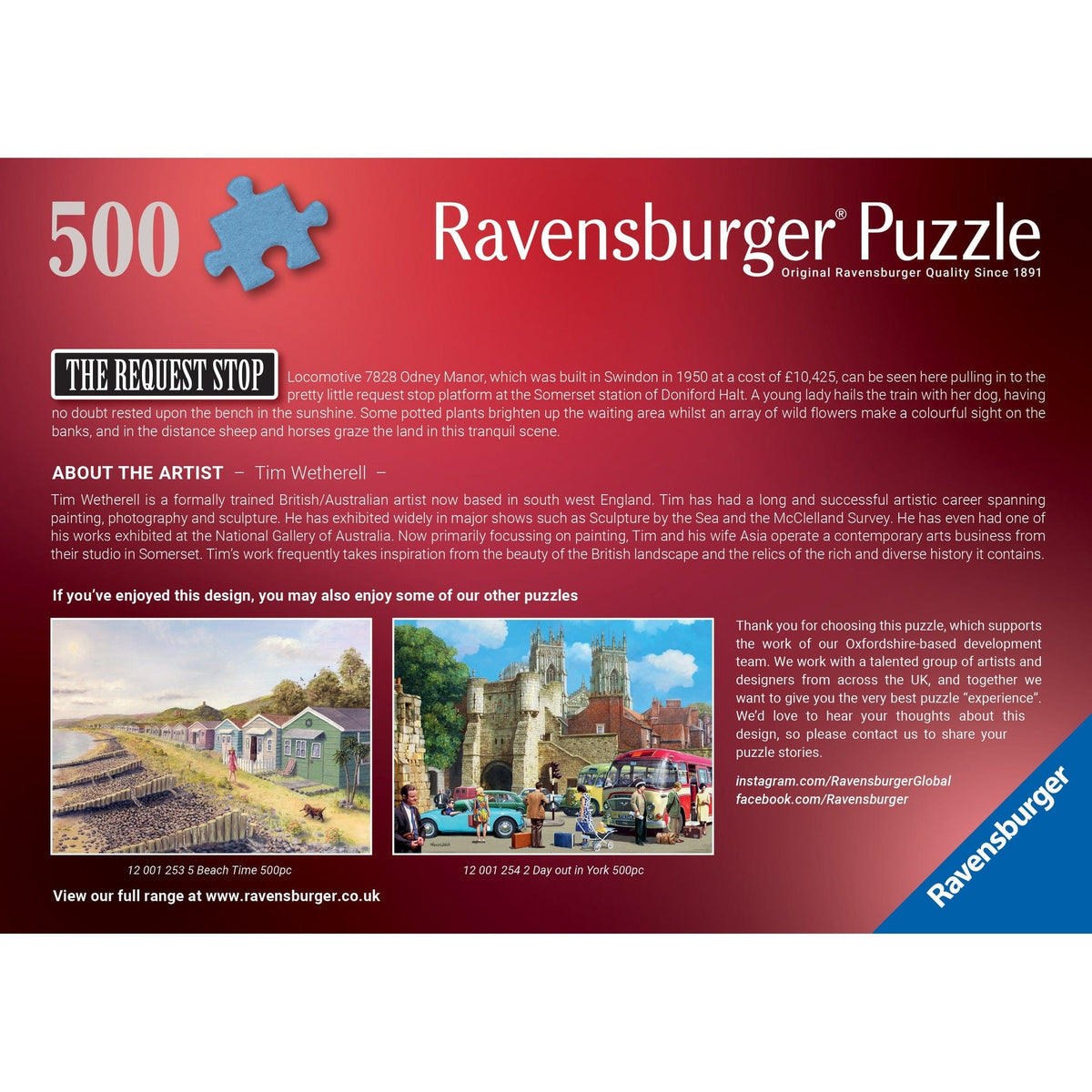 Ravensburger The Request Stop 500pc Jigsaw Puzzle 4005555012788